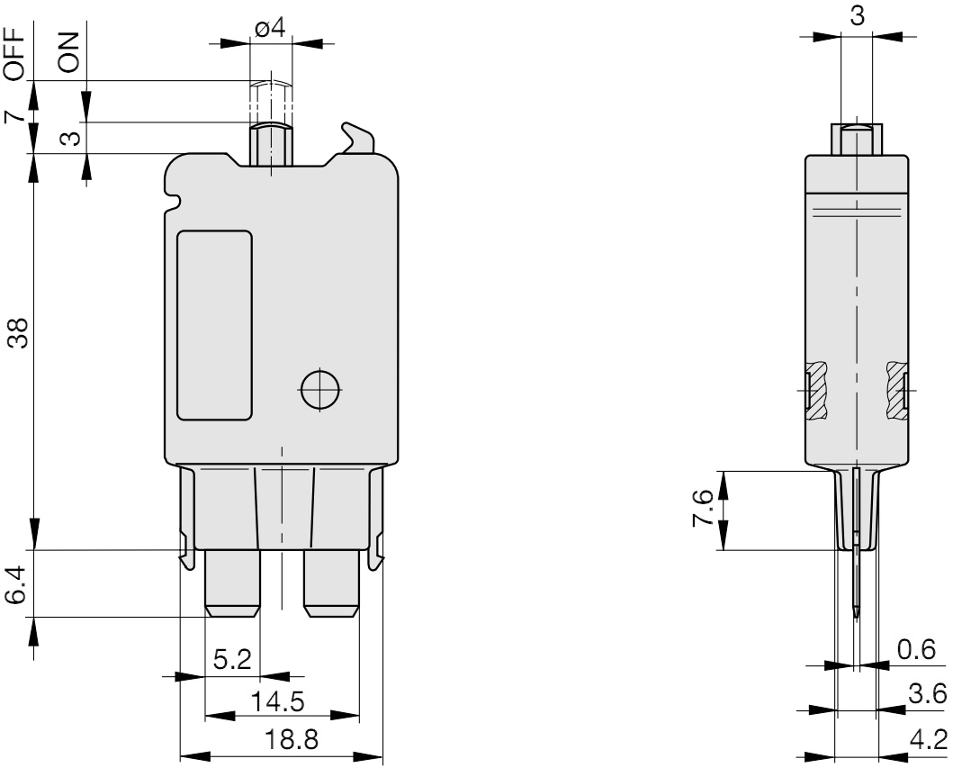מנתק מעגלים ETA E-T-A CIRCUIT BREAKER 1170-01-25A